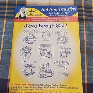 Aunt Martha's Java Break Hot Iron Transfers